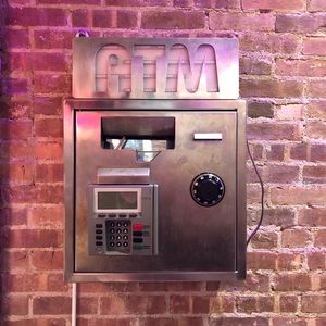 Retro look ATM wall decor